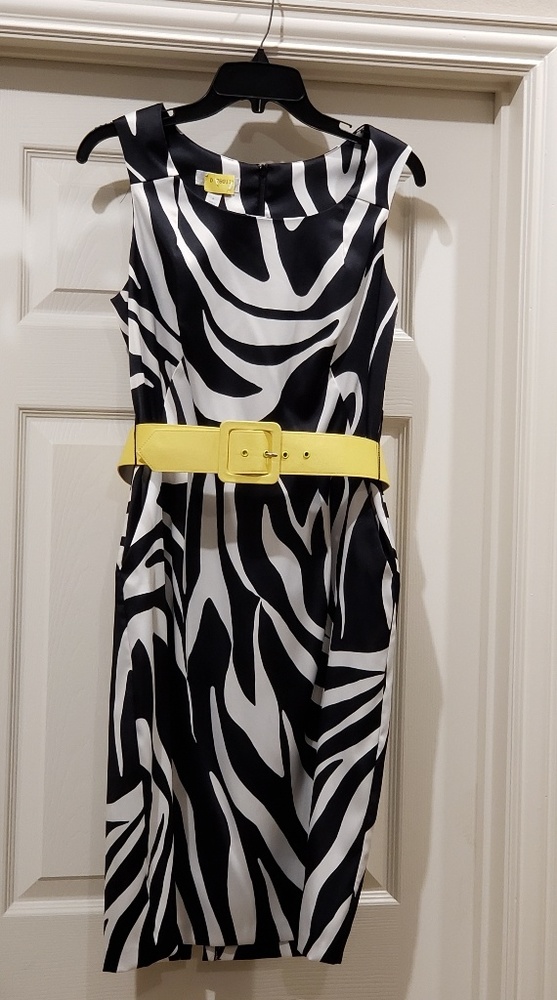 Zebra print sheath dress